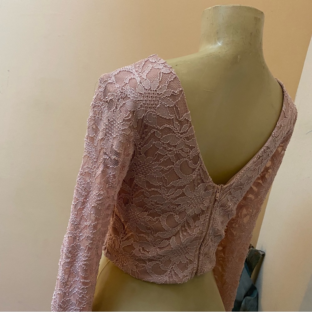 Pink lace top